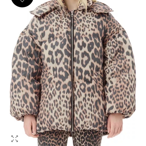 Ganni Jackets & Blazers - Ganni Leopard Puffer Jacket NEW